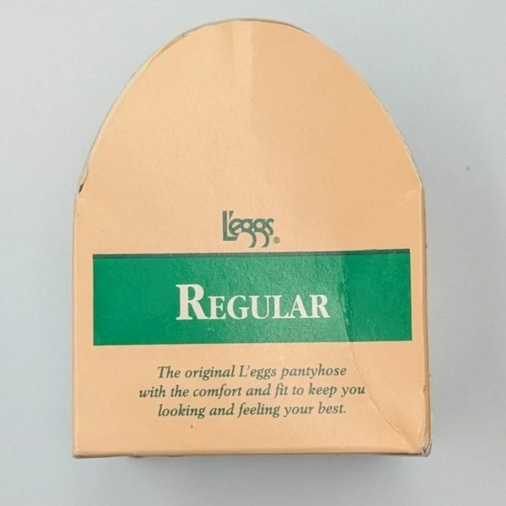 Vintage L'eggs Regular Pantyhose Off White Sheer Toe Size Q Queen 1996 USA 14315